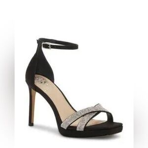 Vince Camuto Crossover Crystal Ankle Strap Embellished Kalvira Size 6.5